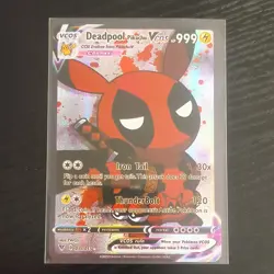 Pokemon Deadpool Pikachu VCOS Cosmax 011/055 Full Art Holo Card English FANART - Image 1