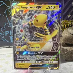 Pokemon Ampharos GX 43/181 Sm-Team Up Ultra Rare Full Art Holo 240 HP Card - Image 1