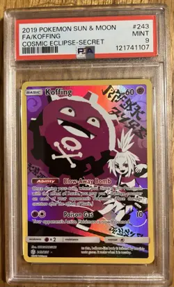 Pokemon Koffing Holo Secret Rare TCG Card Cosmic Eclipse 243/236 - Image 1