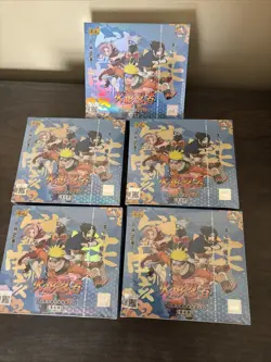 LOT OF 5 Naruto Kayou Tier 2 Wave 7 Sealed Booster Box Naruto Cards Brand NEW - Image 1