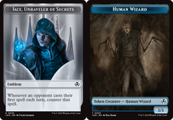 JACE EMBLEM // HUMAN WIZARD TOKEN x4 mtg NM Innistrad Remastered Double-Sided - Image 1
