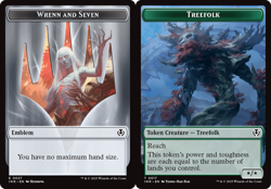 WRENN AND SEVEN EMBLEM // TREEFOLK TOKEN x1 mtg NM Innistrad Remastered - Image 1