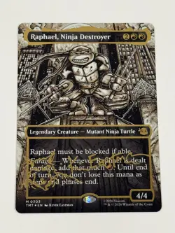 Magic The Gathering MTG Raphael Ninja Destroyer Gold Foil Stamped Signature TMNT - Image 1