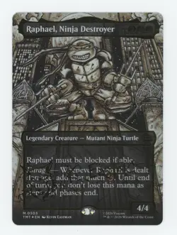 Magic The Gathering MTG Raphael Ninja Destroyer Gold Foil Stamped Signature TMNT - Image 2
