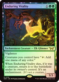 Enduring Vitality MTG NM Duskmourn: House of Horror FOIL - Image 1