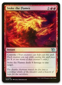 Stoke the Flames #166 (Foil) (NM) March of the Machine MOM Magic MTG - Image 1