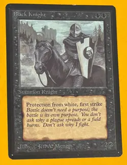 MTG BLACK KNIGHT Beta (OldManMTG 007-697) - Image 1
