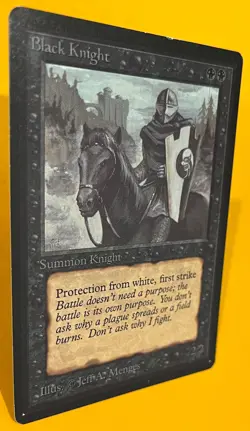 MTG BLACK KNIGHT Beta (OldManMTG 007-697) - Image 3