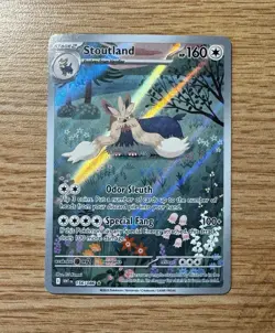 🔥Pokemon TCG White Flare Stoutland #156/086 Full Art Illustration Rare NM🔥 - Image 1