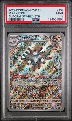 2024 POKEMON SVP EN-SV BLACK STAR PROMO #159 MAGNETON PSA 9 - Image 1