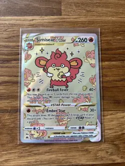 Pokemon Simisear VSTAR GG37/GG70 Crown Zenith Galarian Gallery Ultra Rare Holo - Image 1