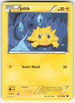 Joltik 42/108 Common Dark Explorers Pokemon NM - Image 1