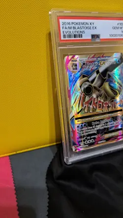 M Blastoise EX 102/108 PSA 10 XY Evolutions Mega Full Art Holo Rare Pokemon Card - Image 2