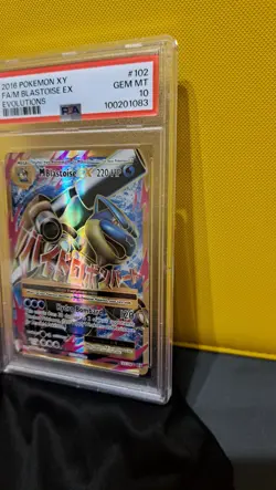 M Blastoise EX 102/108 PSA 10 XY Evolutions Mega Full Art Holo Rare Pokemon Card - Image 3