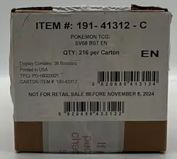 Pokemon TCG Scarlet & Violet Surging Sparks Booster 6-Box Case SEALED SV08 - Image 1