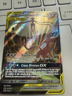 Espeon & Deoxys GX SM240 Tag Team GX Promo Holo English 260 HP Pokemon TCG - Image 3