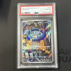 Pokemon Squirtle 052/049 Full Art Holo PSA 10 Svg JP - Image 1
