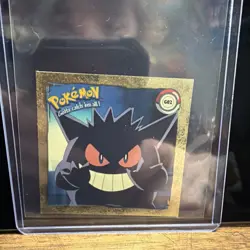 Vintage 1999 Pokemon Artbox Sticker Gengar R02 Gold Bordered Holo Series 1 Rare - Image 1