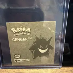 Vintage 1999 Pokemon Artbox Sticker Gengar R02 Gold Bordered Holo Series 1 Rare - Image 2