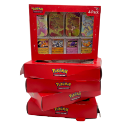 Lot of (5) Pokemon TCG Scarlet & Violet 151 4-Pack Costco Mini Tin Boxes - Image 1