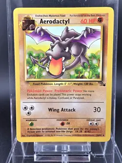 Pokemon Aerodactyl, 16/62 Fossil, Origional Owner - Image 1
