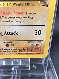 Pokemon Aerodactyl, 16/62 Fossil, Origional Owner - Image 3