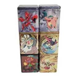Official Pokemon Stacking Tin Bundle x 6 - (Empty) - Image 1