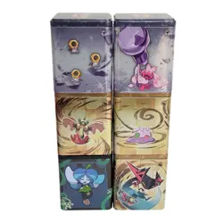 Official Pokemon Stacking Tin Bundle x 6 - (Empty) - Image 2