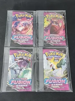 Pokemon Fusion Strike Pack Art Set / 4x Factory Sealed Booster Packs (NEW) - Image 2