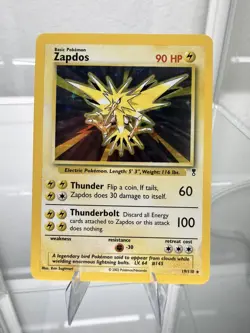 Pokemon TCG Zapdos 19/110 Legendary Collection Holo Rare LP Vintage WOTC - Image 1