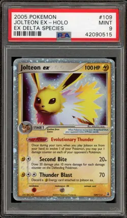 Pokemon Jolteon ex EX Delta Species Holo Ultra Rare #109 PSA 9 Mint - Image 1
