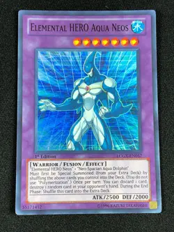 YUGIOH ELEMENTAL HERO AQUA NEOS LCGX-EN057 1ST SUPER (NM) - Image 1