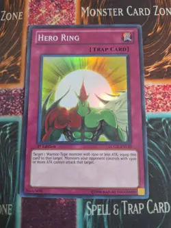 Yu-Gi-Oh! TCG HERO Ring LCGX-EN110 Super Rare 1st Edition Near Mint - Image 1