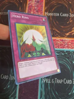 Yu-Gi-Oh! TCG HERO Ring LCGX-EN110 Super Rare 1st Edition Near Mint - Image 2