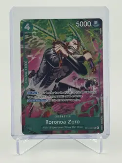One Piece OP15 Roronoa Zoro OP13-037 TR Foil - Adventure On Kami's Island Eng - Image 1