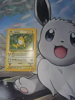 Raichu Holo Rare 14/102 Base Set WOTC 1999 Vintage Pokemon Card LP/MP Condition - Image 2