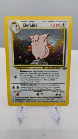 Pokemon Card TCG Clefable Italian Jungle Set 1/64 Holo Unlimited Holo Rare Swirl - Image 1