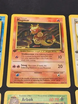 1st Edition Vintage Pokemon WOTC Card Lot Fossil Jungle LP/HP ARBOK IN FRENCH - Image 3