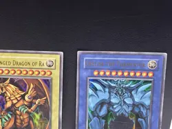 GBI Egyptian God Card Ultra Rare Set - Heavy Play - Obelisk, Ra, Slifer YuGiOh! - Image 3