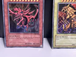 GBI Egyptian God Card Ultra Rare Set - Heavy Play - Obelisk, Ra, Slifer YuGiOh! - Image 5