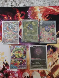 Japanese Pokemon TCG Scarlet & Violet Era Illustration Rare Holo Mixed Card Lot - Image 1