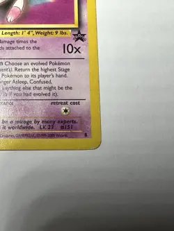 Pokemon TCG Mew Vintage 8 Non-Holo Black Star Promo Card - Image 4