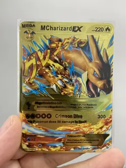 MCharizard EX HP220 Gold Metal Pokemon Card-Collectible Gift Display！delicacy - Image 3