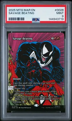 2025 MTG Marvel'S Spider-Man #0026 Savage Beating PSA 9 - Image 1