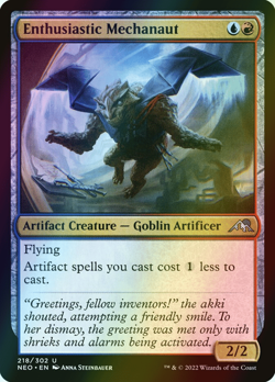 MTG Enthusiastic Mechanaut Foil ** Kamigawa: Neon Dynasty ** English (NM) - Image 1
