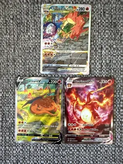 Charizard VSTAR V And VMAX Sword & Shield Ultra Premium Collection Promo Cards - Image 1