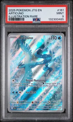 Pokemon TCG Journey Together Articuno Card 161/159 Illustration Rare, PSA 9 - Image 1