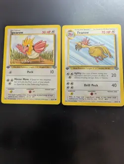 Spearow 62/64 Fearow 36/64 - 1st Edition Jungle - Pokemon Card Lot - Played - Image 1