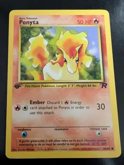 Ponyta 64/82 - 1st Edition Team Rocket - Pokemon Card - Image 1
