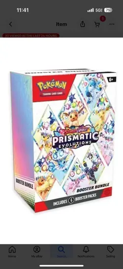 Pokemon TCG: S&V Prismatic Evolutions Factory Sealed Booster Bundle Box - Image 1